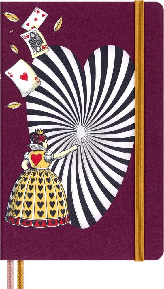 Moleskine Alice im Wunderland Notizbuch limitierte Ausgabe, L/A5, blanko, fester Einband