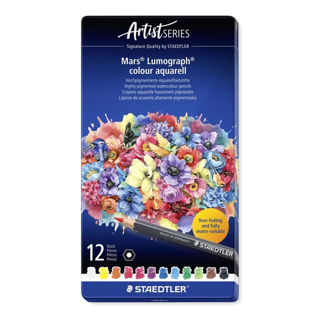 STAEDTLER Farbstifte aquarell Mars, Aquarellstifte, 12er Etui