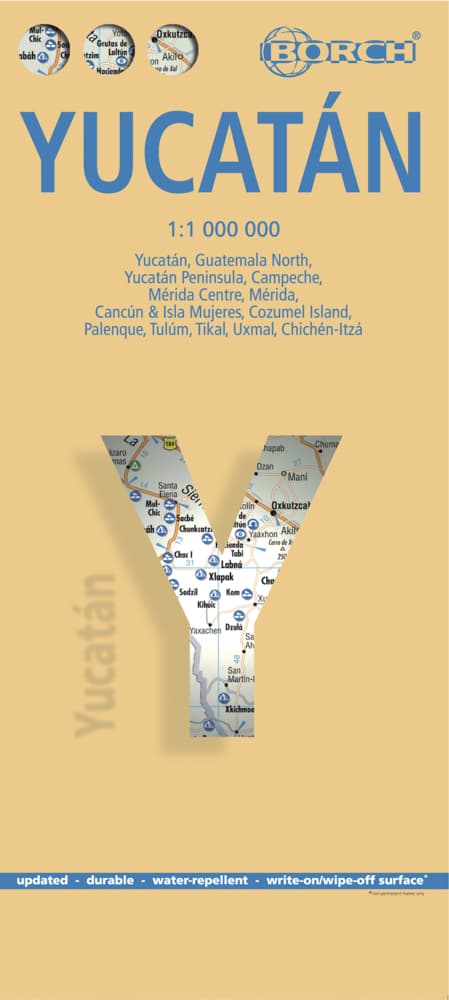 Yucatan 1 : 1 000 000. Road Map + City Maps