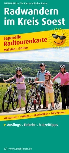 Leporello-Radwanderkarte Radwandern im Kreis Soest 1 : 50 000